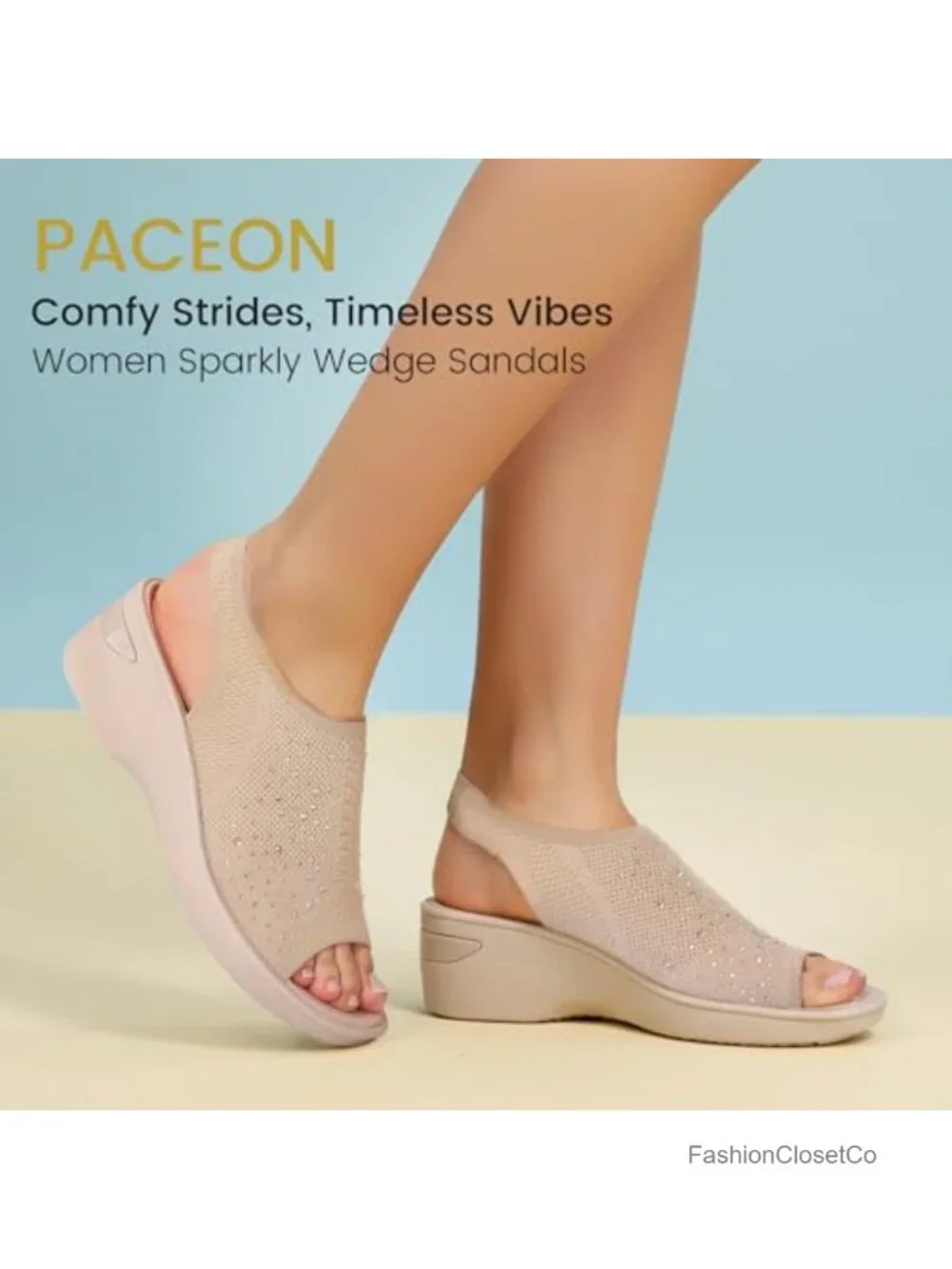 Women Wedges Sandals Dressy Arch Support Peep Toe Slingback Platform